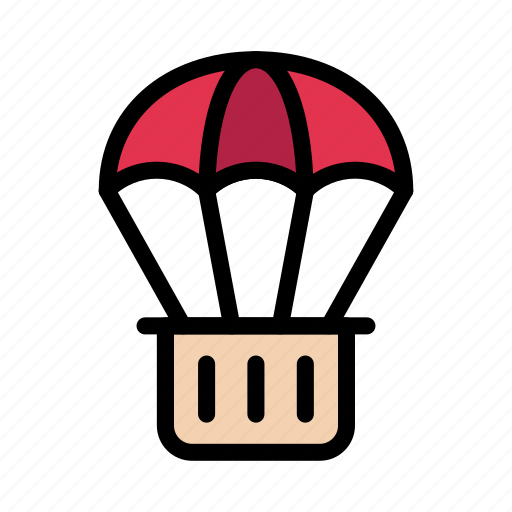 Airballoon, fly, parachute, transport, travel icon - Download on Iconfinder