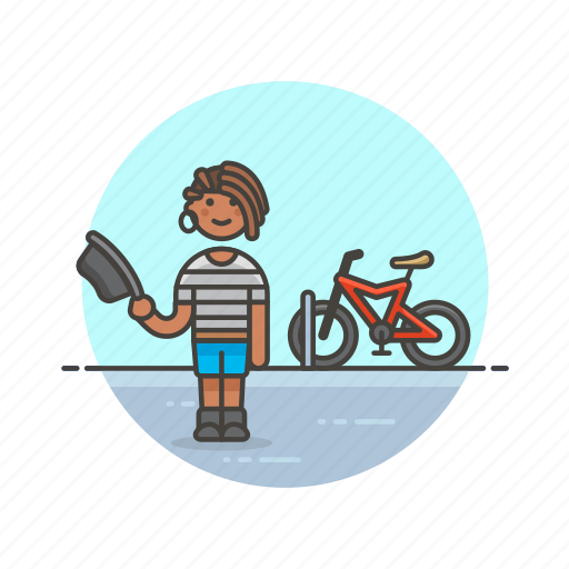 Cyclist, urban, bike, ride, transport, vehicle, woman icon - Download on Iconfinder
