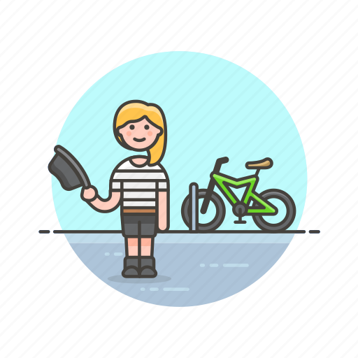 Cyclist, urban, bike, ride, road, transport, woman icon - Download on Iconfinder