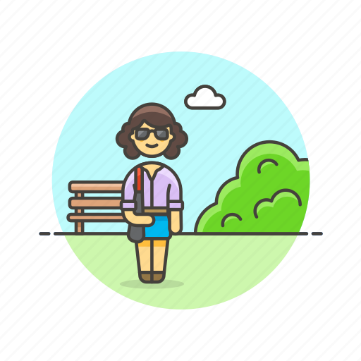 Picnic, urban, bench, meeting, nature, outdoor, woman icon - Download on Iconfinder