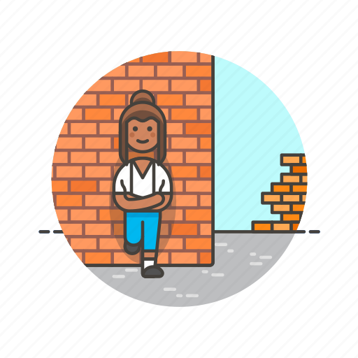 Street, urban, wall, lean, rebel, tribe, woman icon - Download on Iconfinder