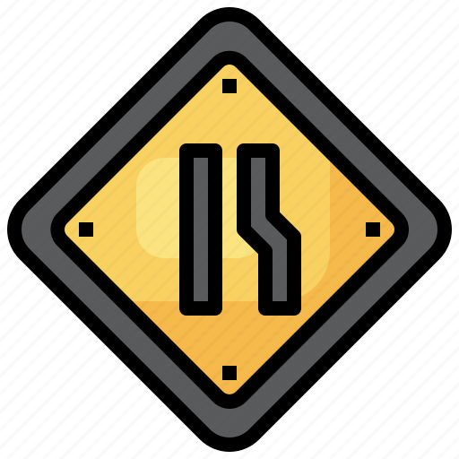 Converging, regulation, road, signs, traffic, sign, direction icon - Download on Iconfinder