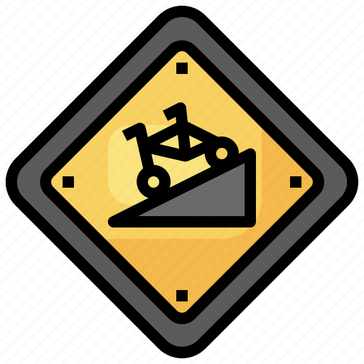 Hill, road, signs, regulation, traffic, sign, warning icon - Download on Iconfinder