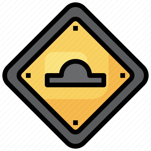 Hump, alert, warning, traffic, sign, signaling icon - Download on Iconfinder