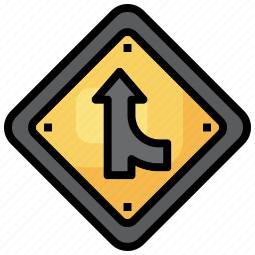 Merging, regulation, road, signs, traffic, sign, direction icon - Download on Iconfinder