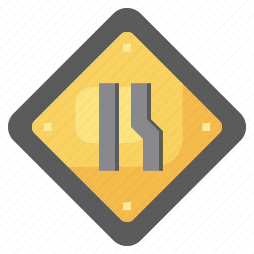 Converging, regulation, road, signs, traffic, sign, direction icon - Download on Iconfinder
