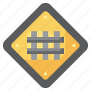 railway, road, sign, traffic, warning, crossing