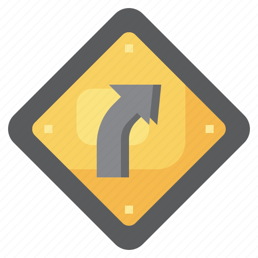 Right, turn, regulation, road, signs, direction, traffic icon - Download on Iconfinder