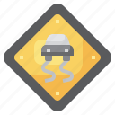slippery, traffic, sign, car, road, signs, direction