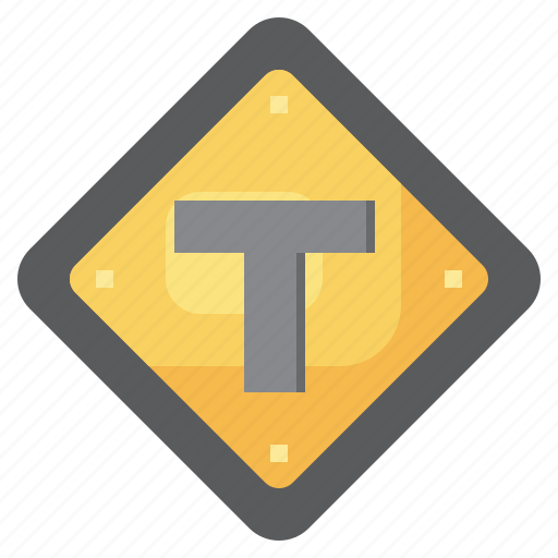 T, junction, regulation, road, signs, signaling, direction icon - Download on Iconfinder