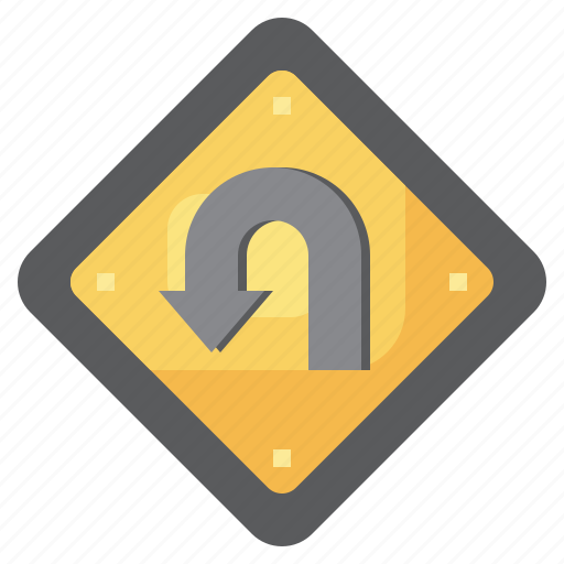 U, turn, regulation, road, signs, traffic, sign icon - Download on Iconfinder