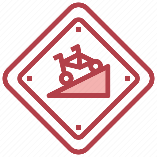 Hill, road, signs, regulation, traffic, sign, warning icon - Download on Iconfinder