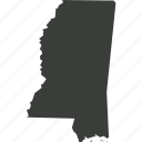 map, mississippi, usa, state, location, america