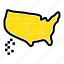 map, states, united, usa 