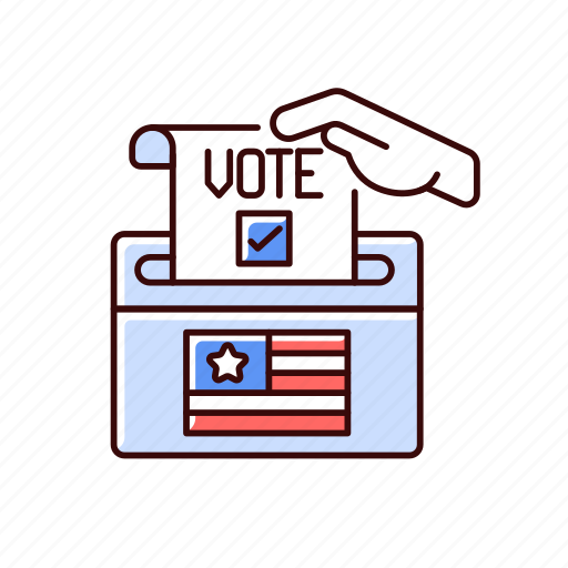 Usa, ballot drop box, voting, selection party icon - Download on Iconfinder