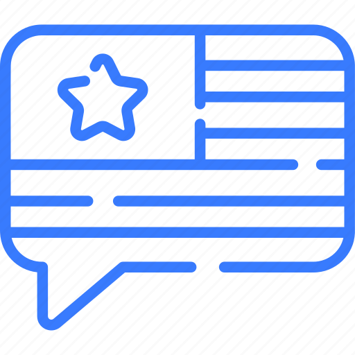 Chat, message, communication, independence day, usa, mail, bubble icon - Download on Iconfinder