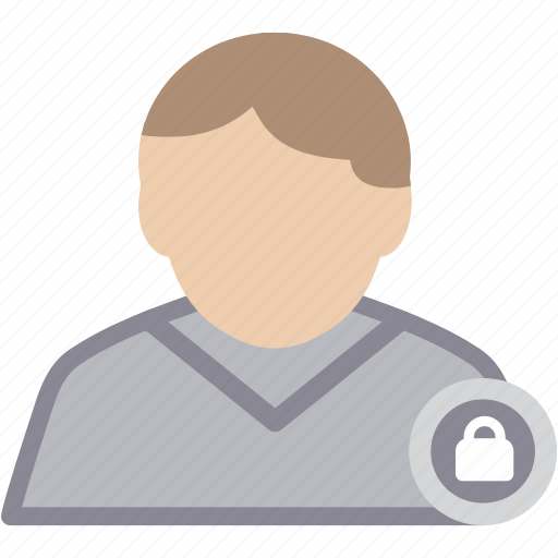 Lock, user, male, man, person, profile icon - Download on Iconfinder