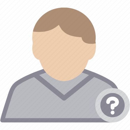 Mark, question, user, male, man, person, profile icon - Download on Iconfinder