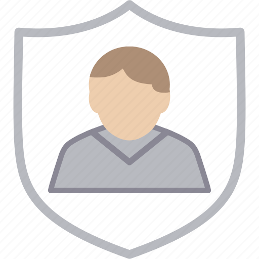 Shield, user, male, man, person, profile icon - Download on Iconfinder
