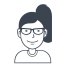 avatar, girl, user, female, glasses, person 