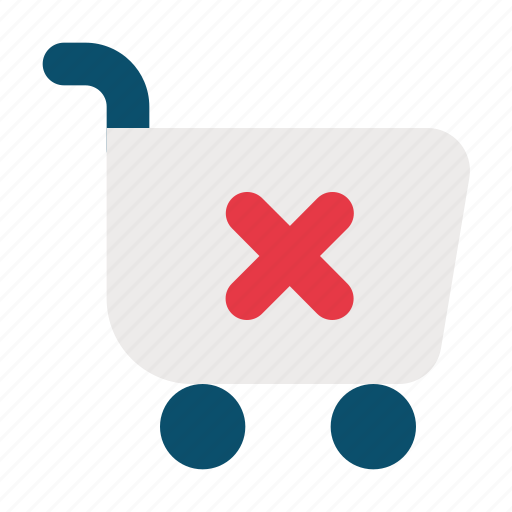 Shopping, cart, store, business, market, retail, cancel icon - Download on Iconfinder