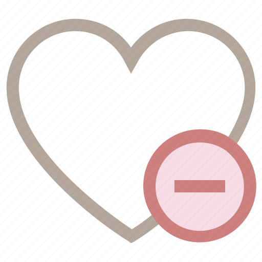 Favorite, heart, love heart, remove sign, valentine heart icon - Download on Iconfinder