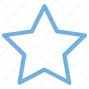 five pointed, like, star, star outline, star shape