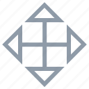 arrow cross, crisscross, enlarge symbol, expand expand, fullscreen