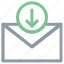 email arrow, incoming email, letter, mail, receive email 
