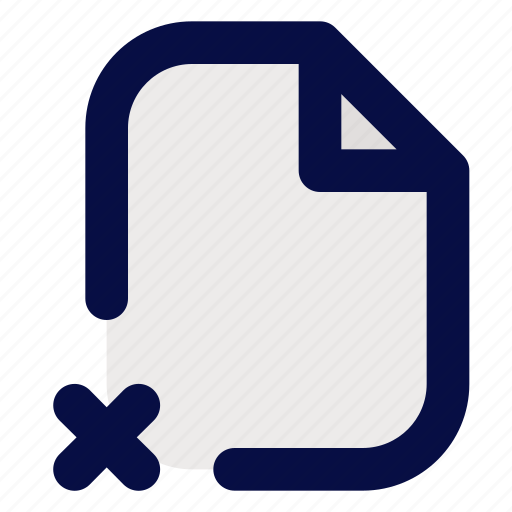 Delete, cross, remove, file, business, document, data icon - Download on Iconfinder
