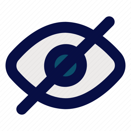 Hide, disable, eye, human, vision, look, view icon - Download on Iconfinder