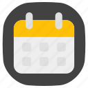 calendar, user, interface, ui, button, web