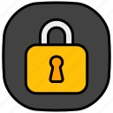lock, user, interface, ui, button, web