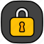 lock, user, interface, ui, button, web 