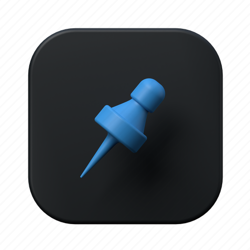 Pin, navigation, pointer, marker, click 3D illustration - Download on Iconfinder