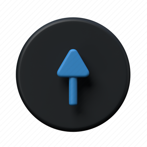 Up, arrow, navigation, upload, direction, gps 3D illustration - Download on Iconfinder