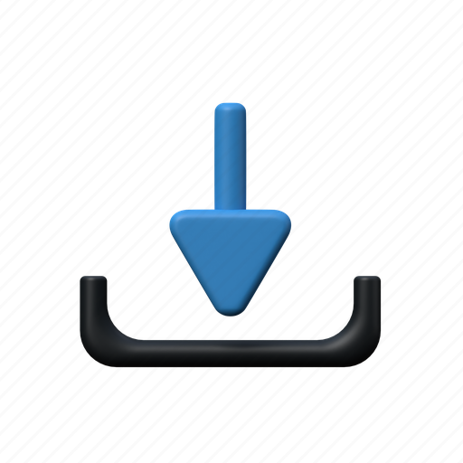 Upload, file, cloud, arrow, down, storage 3D illustration - Download on Iconfinder