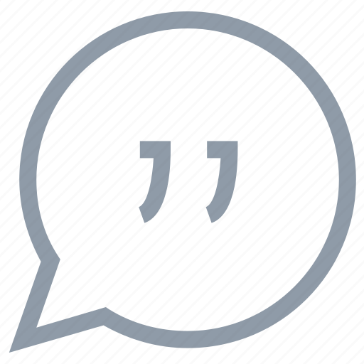 Citation, comment, quoting, remark, speech bubble icon - Download on Iconfinder
