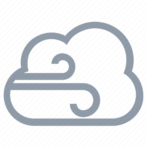 Cloud, forecast, weather, wind blowing, windstorm icon - Download on Iconfinder