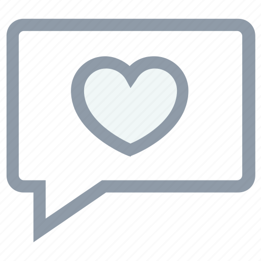 Chat bubble, chat sign, chatting, heart sign, love theme icon - Download on Iconfinder