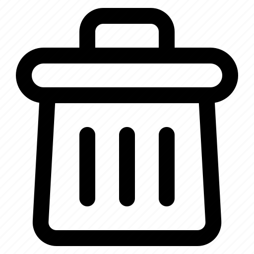 Delete, trash can, garbage, rubbish, bin, button icon - Download on Iconfinder