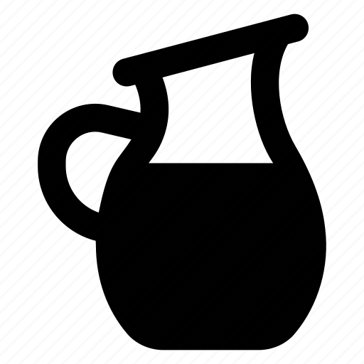 Water jug, jug, glass jug, juice jug, crockery icon - Download on Iconfinder
