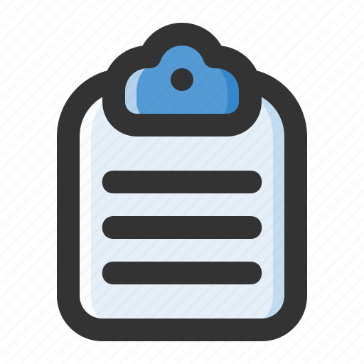 Clipboard, report, checklist, notes, file, paper, document icon - Download on Iconfinder