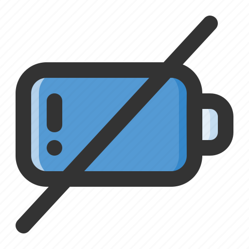 Empty, battery, empty battery, low-battery, battery level, low, power icon - Download on Iconfinder