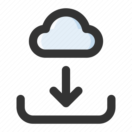 Download, downloading, cloud, computing, storage, arrow, down icon - Download on Iconfinder
