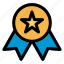 badge, medal, best, seller, user, interface 