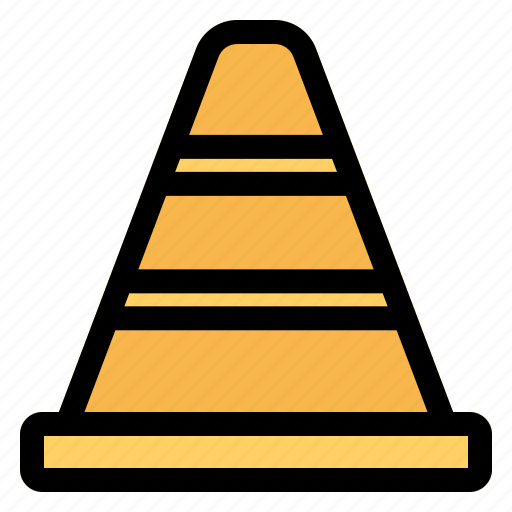 Cone, sign, caution, user, interface icon - Download on Iconfinder
