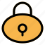 padlock, lock, protection, user, interface, ui 