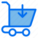 trolley, cart, upload, sell, add 