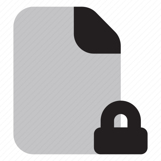 File, locked, document, format, extension, folder, paper icon - Download on Iconfinder